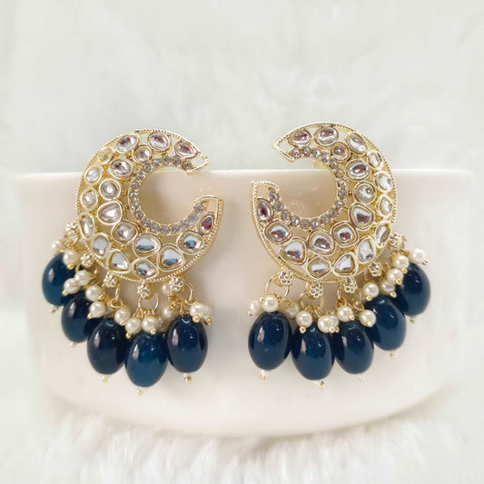 navy-royal-blue-classic-pearl-kundan-earrings-jewelskreation