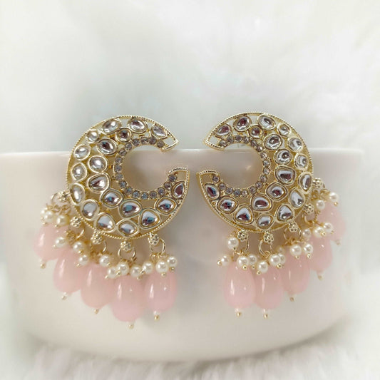 baby-pink-classic-pearl-kundan-earrings-jewelskreation