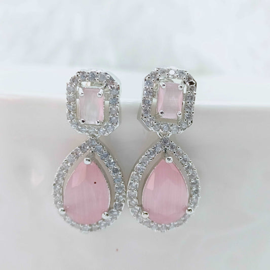 baby-pink-american-diamond-drop-earrings-jewelskreation