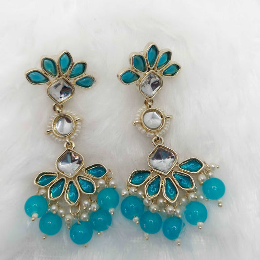 turquoise-sky-blue-pearl-drop-long-kundan-earrings-jewelskreation