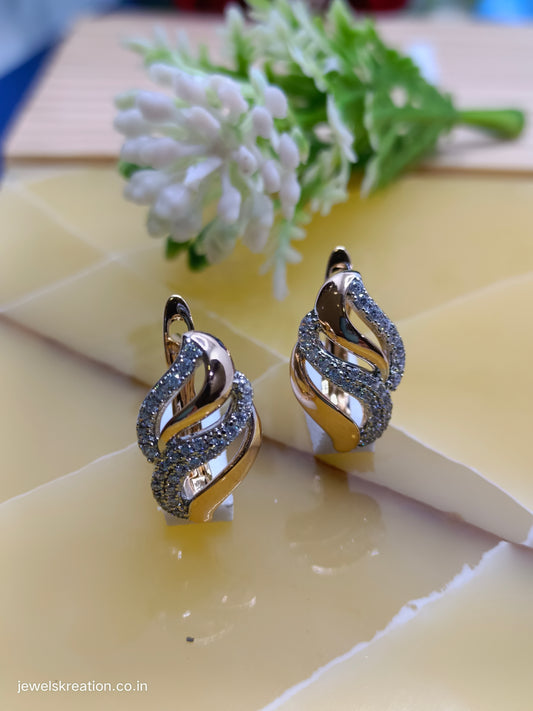 xuping gold plated American Diamond Bali earrings