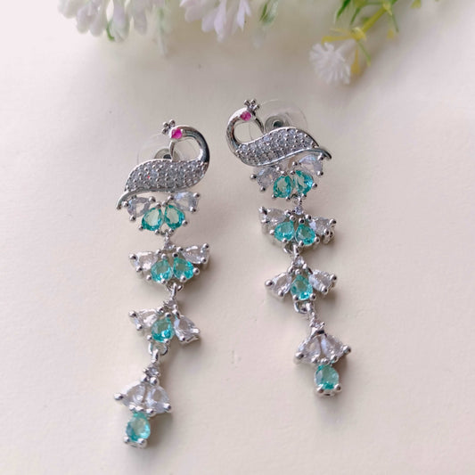 mint-green-rhodium-peacock-drop-earrings-jewelskreation