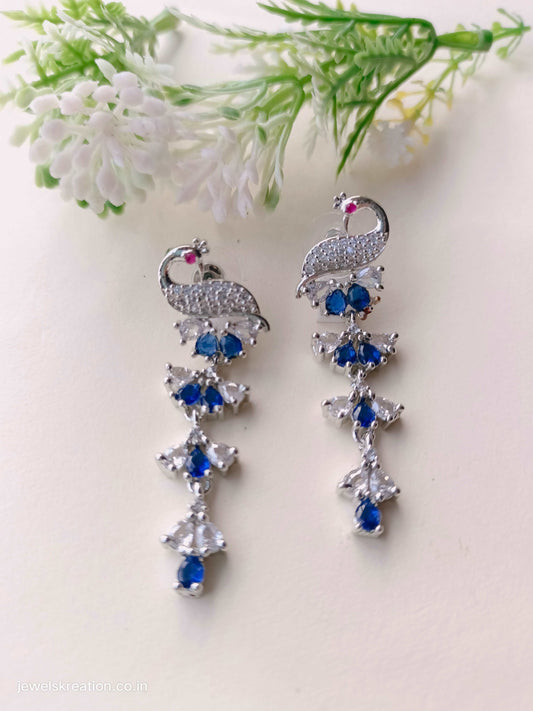 royal-blue-rhodium-peacock-drop-earrings-jewelskreation