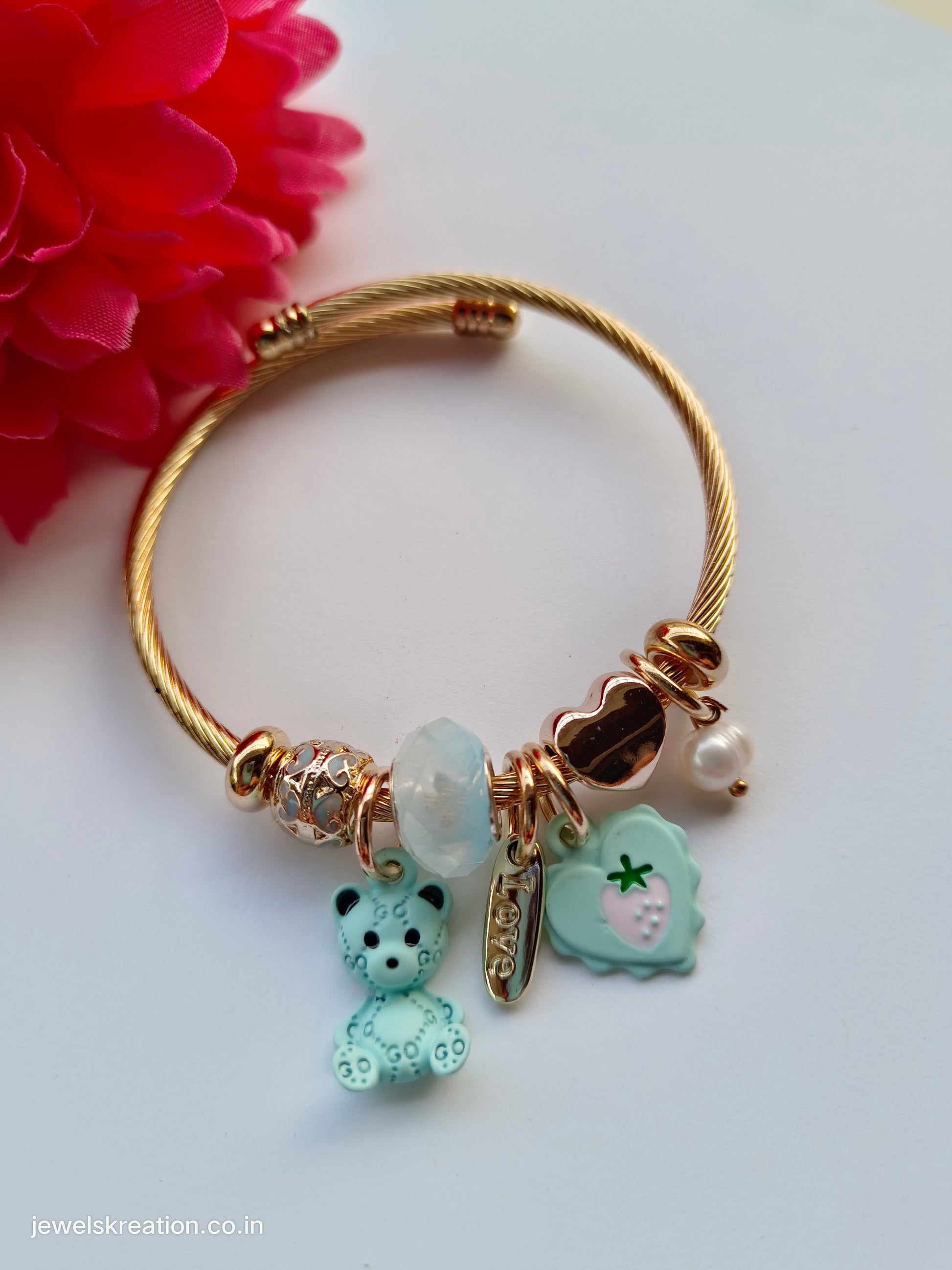  Teddy golden pendulum bracelet for girls
