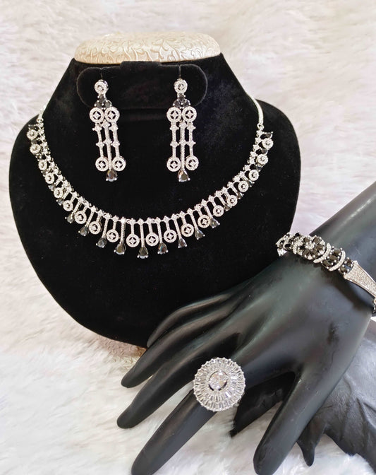 ad Black combo jewellery set