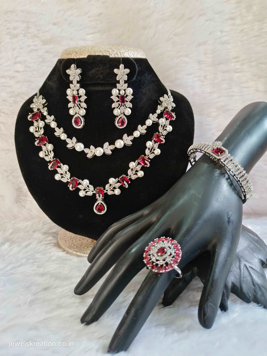 ruby red combo jewellery sey